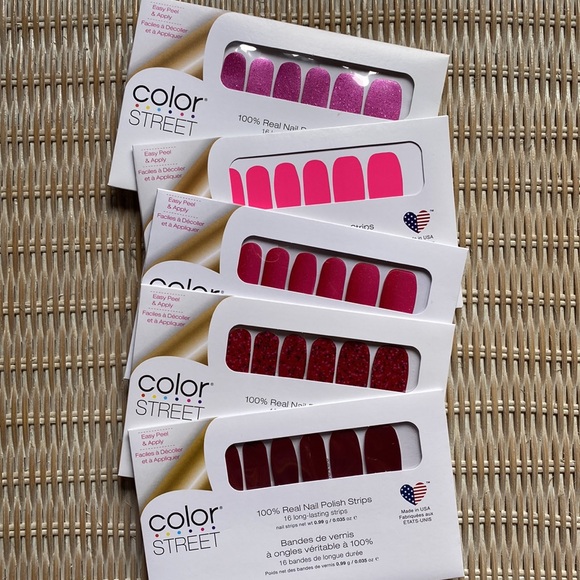 Pinky Red 5 set bundle of Color Street Nail Polish Strips - Picture 6 of 6